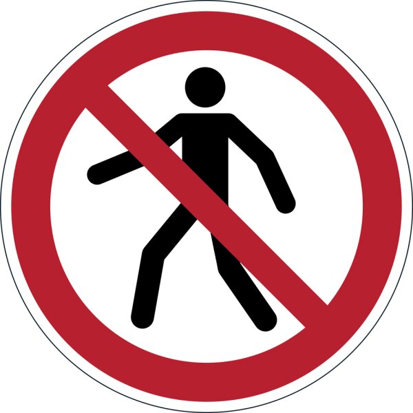 DURABLE Panneau dinterdiction Interdit aux pi&eacute;tons