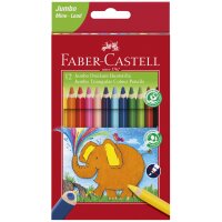 FABER-CASTELL Dreikant-Buntstifte Jumbo, 12er Etui