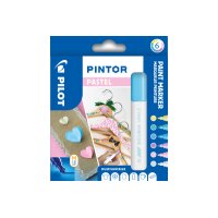 PILOT Marker Pintor Set Pastell M S6/0517474 6 Stifte