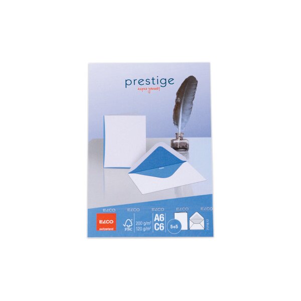 ELCO Couverts/Karten Prestige C6/A6 71718.12 2x5 Stk. blau