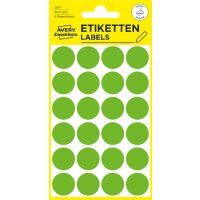AVERY Zweckform Pastille de couleur, enlevable, 8 mm, vert