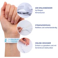 AVERY Zweckform Bracelet imprimable, 265 x 18 mm, blanc