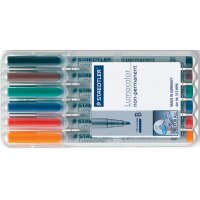 STAEDTLER Lumocolor non-perm. B 312 WP6 6 Farben ass.