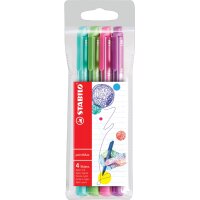 STABILO Fasermaler pointMax Pastell, 4er Kunststoffetui
