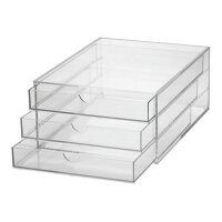 MAUL Schubladenbox Acryl A4 1950405 3 Fächer