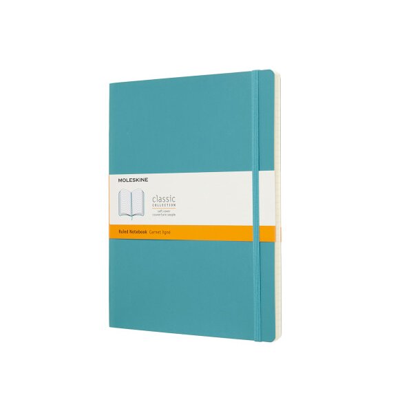 MOLESKINE Notizbuch Classic SC XL 341715543 riff blau, liniert 192 Blatt