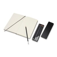 MOLESKINE Skizzen Set L/A5 717585 HC, noir, Zeichenstift-Set