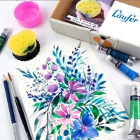 Läufer Schwammdose, rund, farbig sortiert