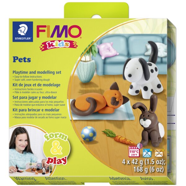 FIMO kids Modellier-Set Form &amp; Play "Pet", Level 1
