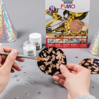 FIMO Blattmetall, silber, 10 Blatt