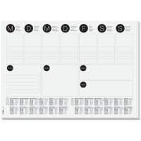 sigel Sous-main bloc papier, A3, noir/blanc