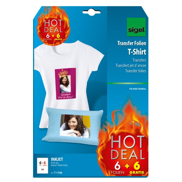 sigel T-Shirt Inkjet-Transfer-Folien "HOT DEAL" Aktion,197my