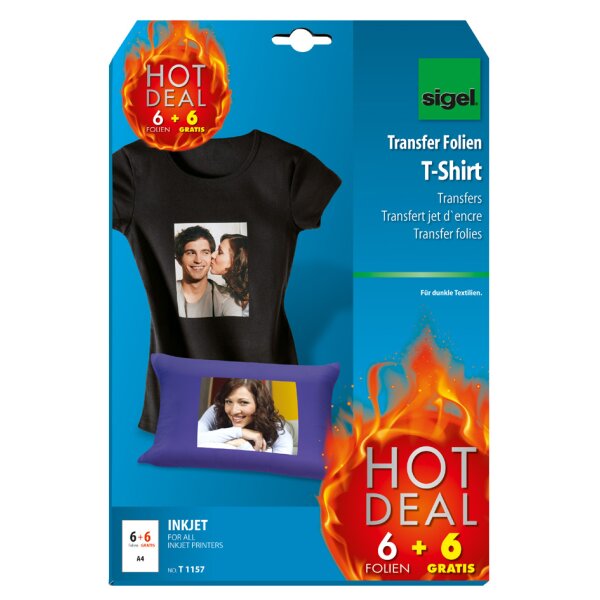 sigel T-Shirt Inkjet-Transfer-Folien "HOT DEAL" Aktion,197my