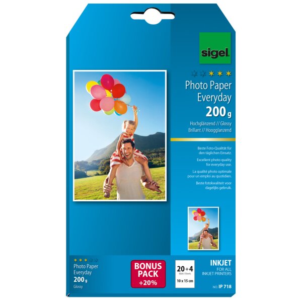 sigel InkJet-Everyday-Foto-Papier "HOT DEAL", 10 x 15 cm