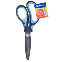 Pelikan Ciseaux scolaires griffix, rond, bleu, pour gauchers