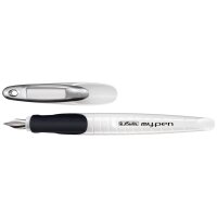 herlitz Stylo plume my.pen, plume: M, blanc / noir