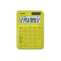 CASIO Calculatrice Mini MS-20UC-YG-S 12 chiffres jaune/vert