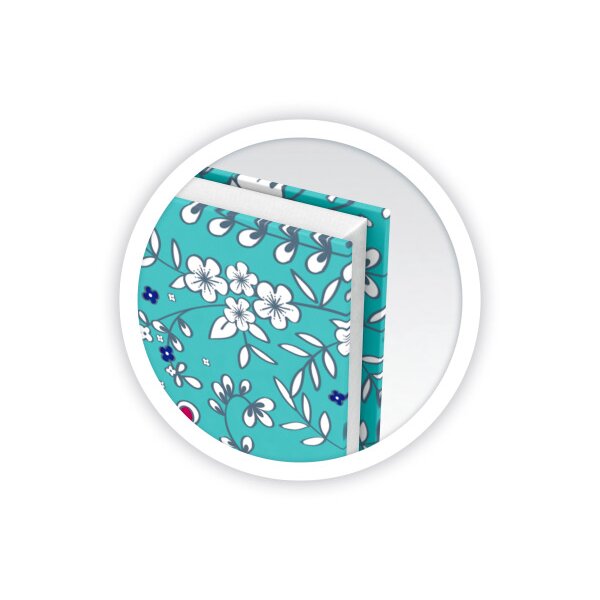 OXFORD Spiralbuch ForMe Floral A5 400094951 kariert 5x5mm, 90g 60 Blatt