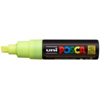 POSCA Marker 8mm PC8K F.YELLO fluo gelb, Keilspitze