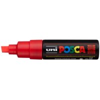 POSCA Marker 8mm PC-8K F.RED fluo rot, Keilspitze