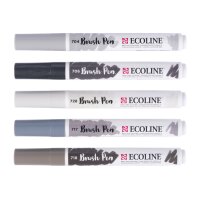 TALENS Ecoline Brush Pen Set 11509937 gris 5 pcs.