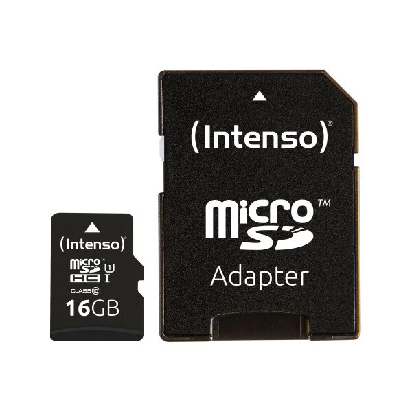 INTENSO Micro SDHC Card PREMIUM 16GB 3423470 with adapter, UHS-I