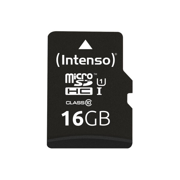 INTENSO Micro SDHC Card PREMIUM 16GB 3423470 with adapter, UHS-I