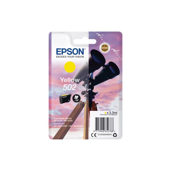 EPSON Cart. dencre 502 yellow T02V440 WF-2860/XP-5100 160 pages