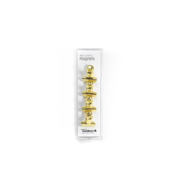 TRENDFORM Magnet-Clip MINI-GRAFFA TF3672 4er Set messing