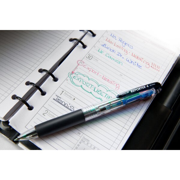 TOMBOW Stylo à bille Reporter4, transparent