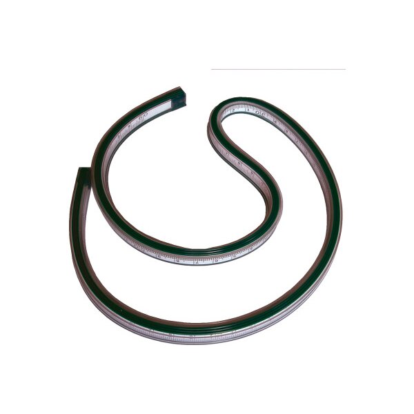 RUMOLD Kurvenlineal 60cm 821060 grün, mit Teilung