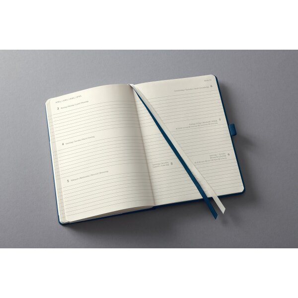 CONCEPTUM Calendrier semainier 2027 C2763 1S/2P bleu fonc&eacute; 10.8x15.1cm