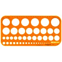 RUMOLD Kreisschablone 1-36mm 2010 orange/transp.
