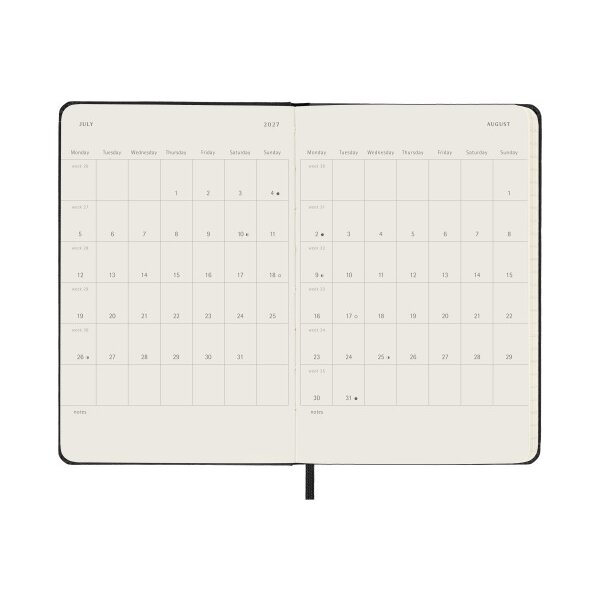 MOLESKINE Agenda Classic Pocket 2027 DHB12WN2Y27 1S/1P noir HC 9x14cm