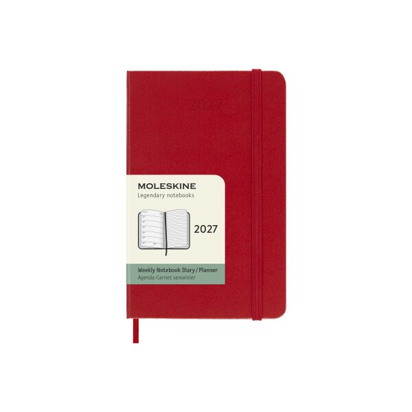 MOLESKINE Agenda Classic Pocket 2027 DHF212WN2Y27 1S/1P rouge &eacute;carlate HC 9x14cm
