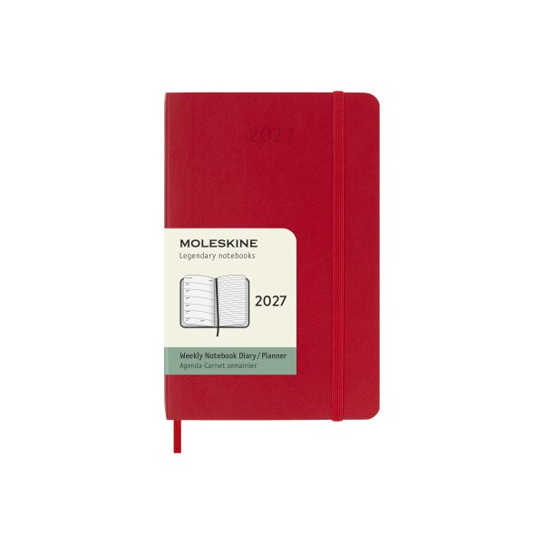 MOLESKINE Agenda Classic Pocket 2027 DSF212WN2Y27 1S/1P rouge &eacute;carlate SC 9x14cm
