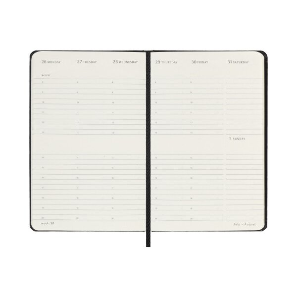MOLESKINE Agenda Classic Pocket 2027 DHB12WV2Y27 1W/2S schwarz HC 9x14cm