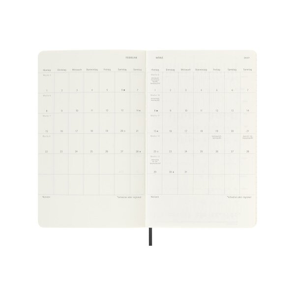 MOLESKINE Agenda Classic Large 2027 DSB12WN3DY27 1S/1P noir SC 13x21cm