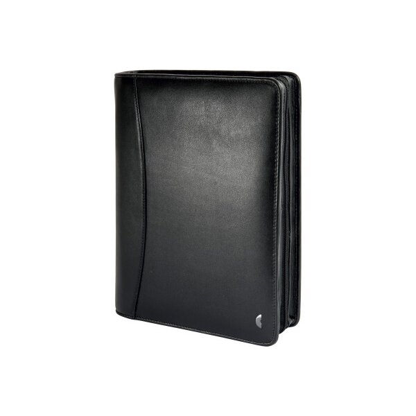 CHRONOPLAN Ringbuch Compact Mobil 50173Z.26 Vollrindleder schwarz A5