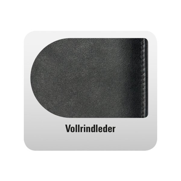 CHRONOPLAN Ringbuch Compact Mobil 50173Z.26 Vollrindleder schwarz A5