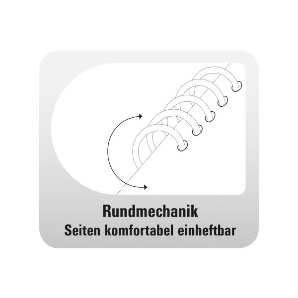 CHRONOPLAN Ringbuch Compact Mobil 50173Z.26 Vollrindleder schwarz A5
