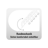 CHRONOPLAN Ringbuch Compact Mobil 50173Z.26 Vollrindleder schwarz A5