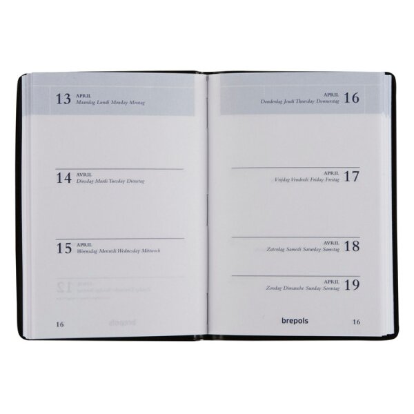 BREPOLS Agenda Armada 931 Seta 2027 0.931.2120 1W/2S schwarz 7.1x10.2cm