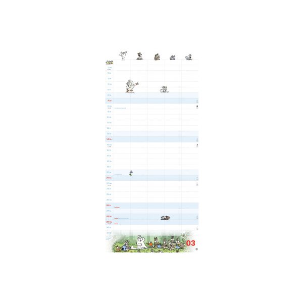 HEYE Calendrier familial 2027 23015+27 Simons Katze DE 21x45cm