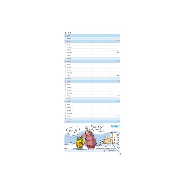 HEYE Familienplaner Butschkow 2027 1588+27 1M/1S DE 5 Spalten 21x45cm