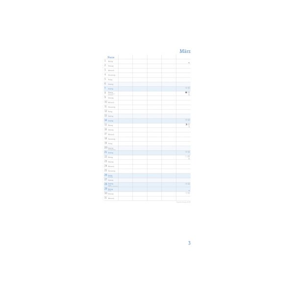 HEYE Planificateur DIY 2027 20527+27 1M/1P AL 5 colonnes 21x45cm