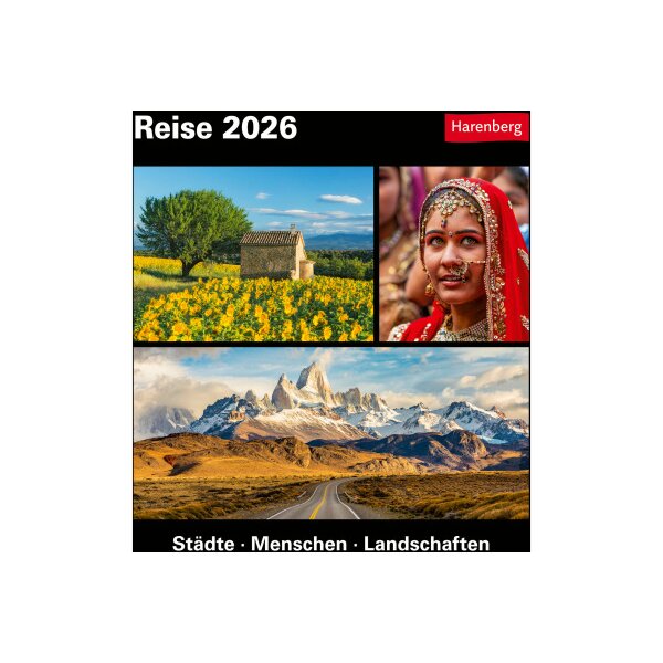 HARENBERG Abreisskalender 2026 2105000+26 Reise DE 15.4x16.5cm