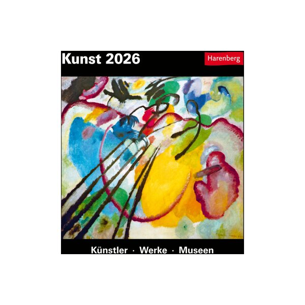 HARENBERG Abreisskalender 2026 2105300+26 Kunst DE 15.4x16.5cm