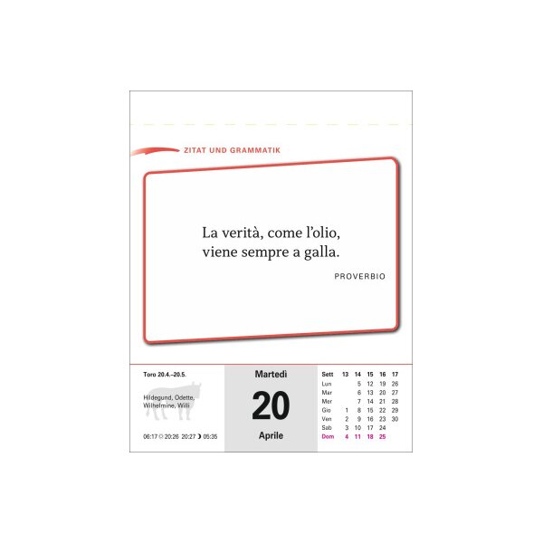 HARENBERG Calendrier d&eacute;tachable 2027 2111000+27 Italienisch DE, IT 12.5x16cm