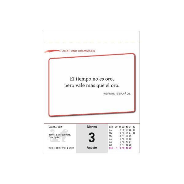 HARENBERG Calendrier détachable 2027 2111100+27 Spanisch DE, ES 12.5x16cm